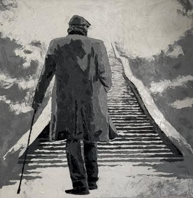 Kim Larsen ved trappen til Himlen