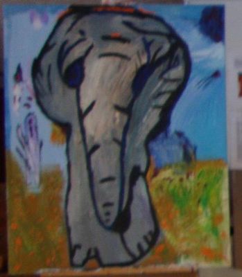 elefant on the savannah