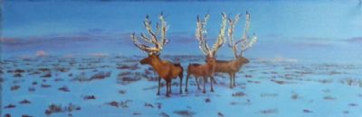 Deers with Christmas decoration