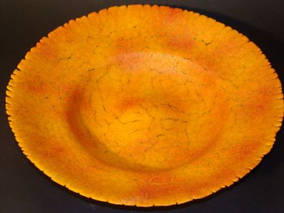 Pseudo-Battudo rund orange skål