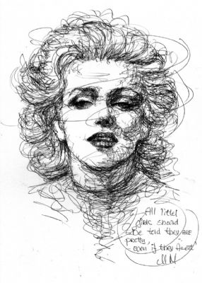 A doodling of Marilyn Monoroe By Ole M H