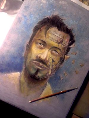 Selfportrait in progress, By; Ole M. Hed