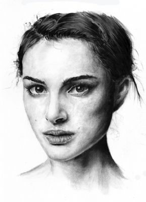 Natalie Portman drawing; by Ole M. Hedea