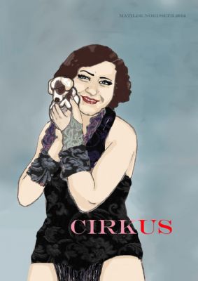 Cirkus dame med hund