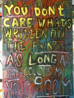 you dont care whats written on the paint