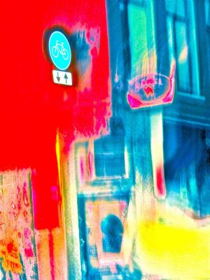 Red light district by night