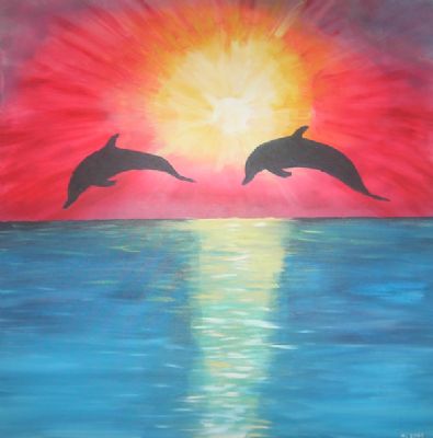 Delfiner i solen