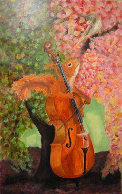 Egern spiller cello