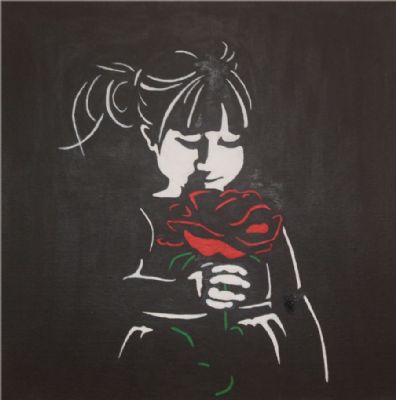 Pige med rose