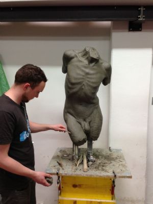 work in progress on life-size torso