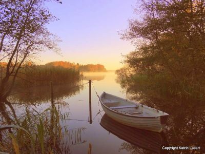 Boat in the sunrise