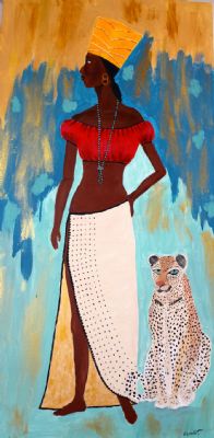 kvinde med leopard
