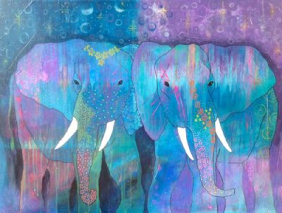 Blue elephants/solgt