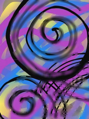 Flydende farver og spiraler