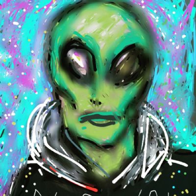 Alien med hoodie