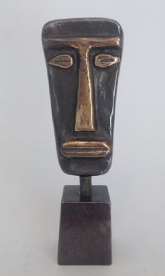 African maske i bronze