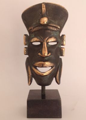 African maske i bronze