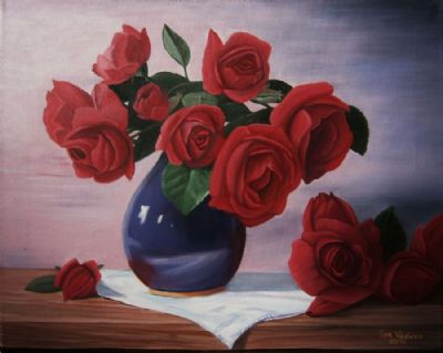 Vase med roser