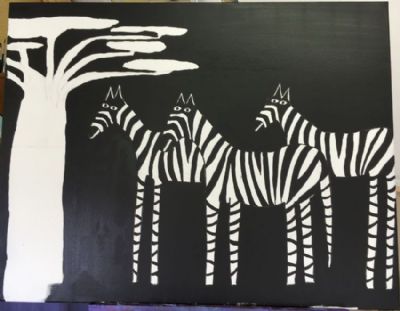 Zebras by night